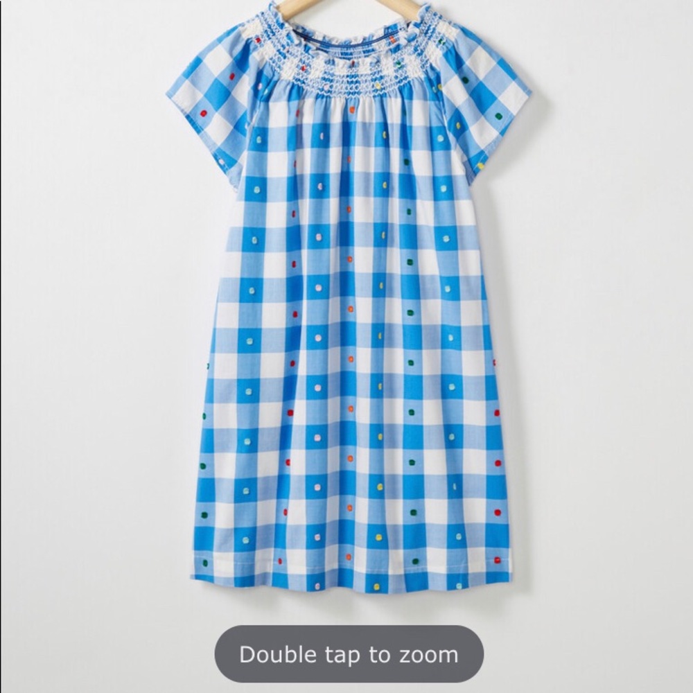 Hanna Andersson woven dress size 130 us 8 NWT